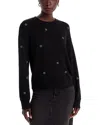 Rails Ramona Star Embroidered Wool Blend Sweatshirt In Black Silver