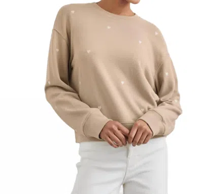 Rails Ramona Sweatshirt In Ecru Heart In Multi