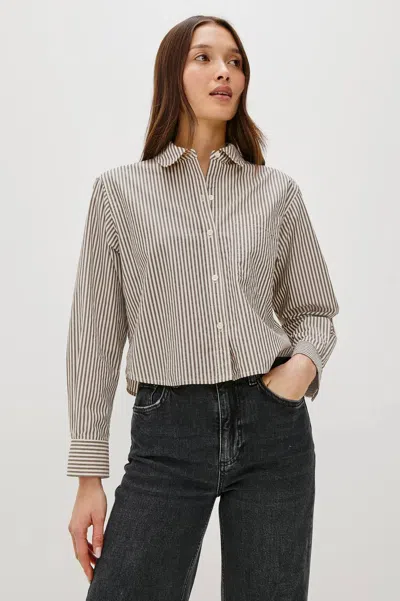 Rails Ramy Blouse Shirt In Noir Stripe In Brown