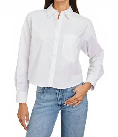 Rails Ramy Cropped Button Down Shirt In White