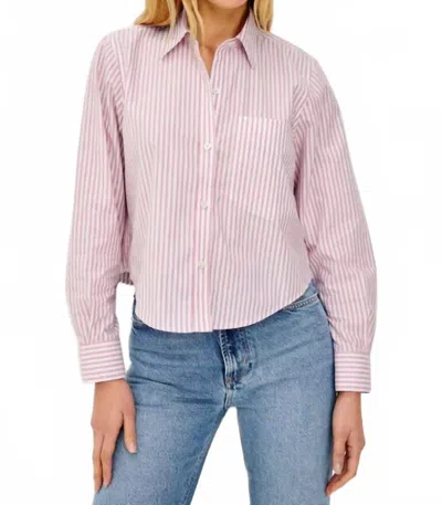 Rails Ramy Shirt In Rose Stripe In Multi
