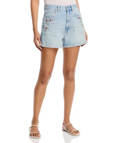 Rails Rancho High Rise Jean Shorts In Blue