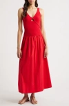 Rails Raquel Mixed Media Maxi Dress In Cherry
