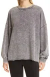 Rails Reeves Crewneck Sweatshirt In Black Acid Wash In Multi