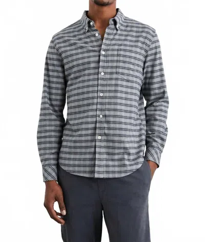 Rails Reid Button Down Shirt In Navy Pumice In Gray