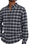 Rails Reid Plaid Button Shirt In Navy Lentil Cream In Multi