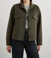 Rails Easton Cropped Wool-blend Jacket In Green