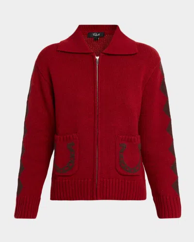 Rails Rhea Western Zip Cardigan In Red