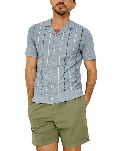 Rails Richie Relaxed Fit Stripe Shirt In Blue