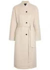 Rails Roland Belted Wool-blend Coat In White