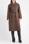 Rails Roland Tie Waist Wool Blend Coat In Brown