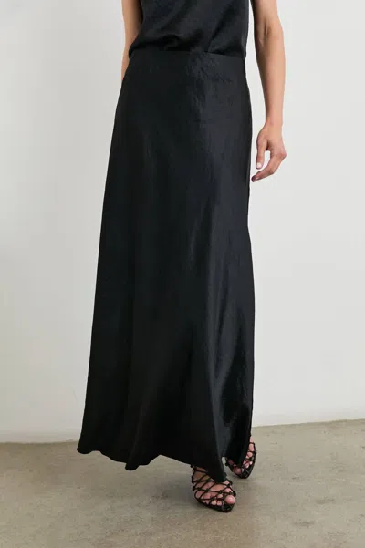 Rails Romina Maxi Skirt In Black Crinkle