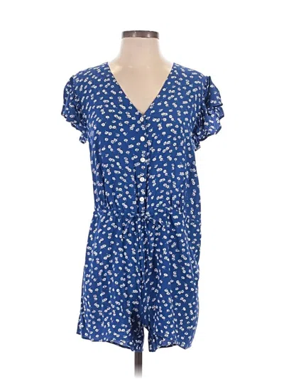 Pre-owned Rails Romper In Blue