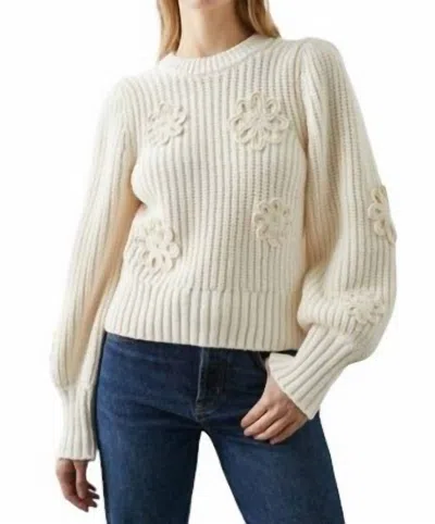 RAILS ROMY SWEATER IN IVORY CROCHET DAISIES