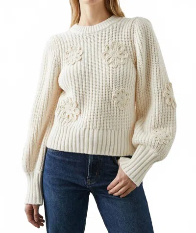 RAILS ROMY SWEATER IN IVORY CROCHET