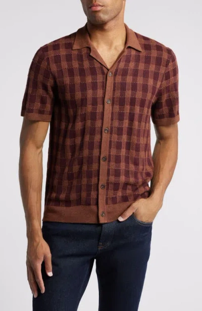 Rails Ronan Check Camp Shirt In Brick Umber