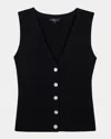 Rails Rosa Rib-knit Vest In Black