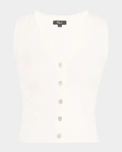 Rails Rosa Rib-knit Vest In Ivory