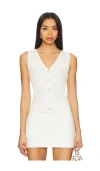 Rails Rosa Rib-knit Vest In Ivory