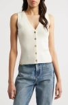 Rails Rosa Rib-knit Vest In Ivory