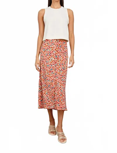 Rails Rosetta Midi Skirt In Red Posy In Multi