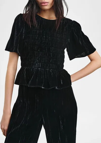 Rails Rosie Velvet Top In Black