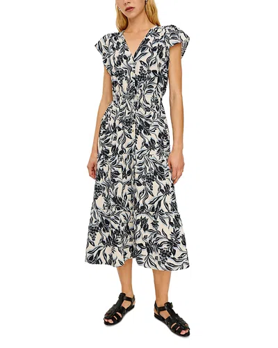 Rails Roza Printed Cotton Poplin Midi Dress In Multi