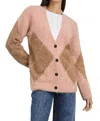 Rails Runi Cardigan In Pastel Argyle In Multi