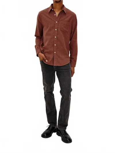 Rails Runson Long Sleeve Button Down Shirt In Mahogany Heather In Brown