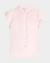 Rails Ruthie Flutter Sleeve Denim Button-up Shirt In Dusty Rose