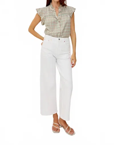 Rails Ruthie Cap Sleeve Top In Julep Mint Check In Multi