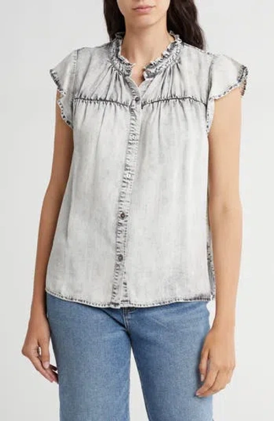 Rails Ruthie Flutter Sleeve Top In Gray