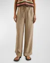 Rails Ryan Wide Leg Drawstring Trousers Safari Brown In Safari