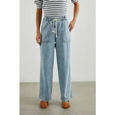 Rails Ryan Denim Effect Drawstring Trousers Col: Faded Indigo, Size: X In Blue