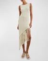 RAILS RYLEE ASYMMETRIC FRINGE DRESS