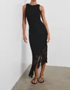 Rails Rylee Sleeveless Fringed Midi Dress In Black