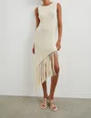 Rails Rylee Sleeveless Fringe Hem Sweater Dress In Neutral