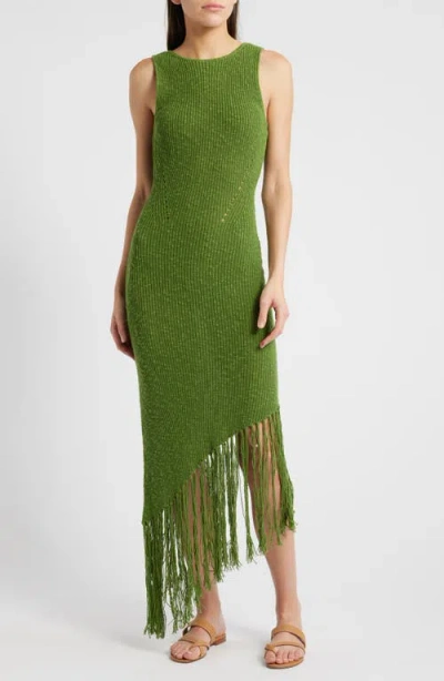 RAILS RAILS RYLEE SLEEVELESS FRINGE HEM SWEATER DRESS