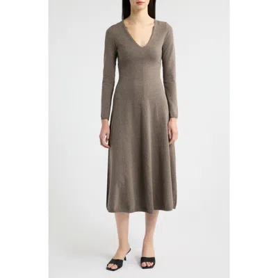 Rails Sabrina Long Sleeve Sweater Dress In Brown