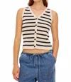 Rails Sade Stripe Vest In Ivory Navy Stripe In Multi