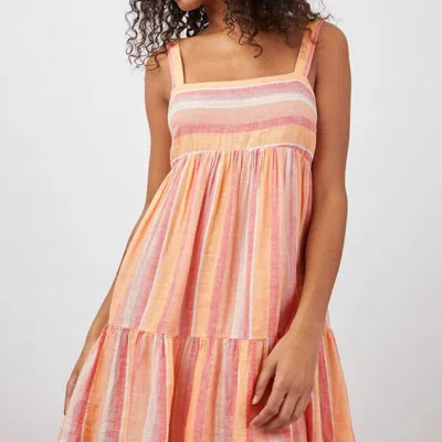 Rails Sadie Dress In Azalea Stripe In Orange