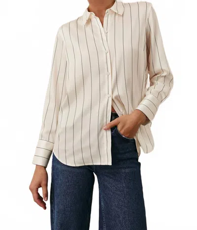 Rails Saige Button Down Shirt In Brixton Stripe In White