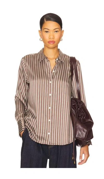 Rails Saige Variegated Stripe Button-up Shirt In Gray