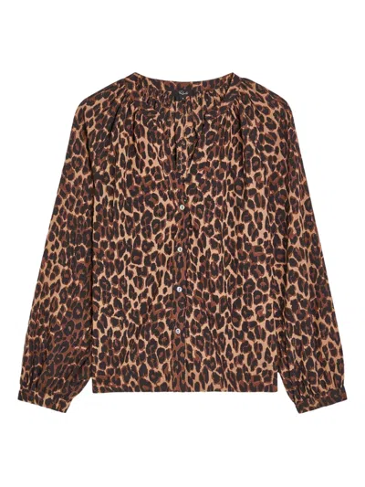 RAILS SAINT ANIMAL-PRINT BLOUSE