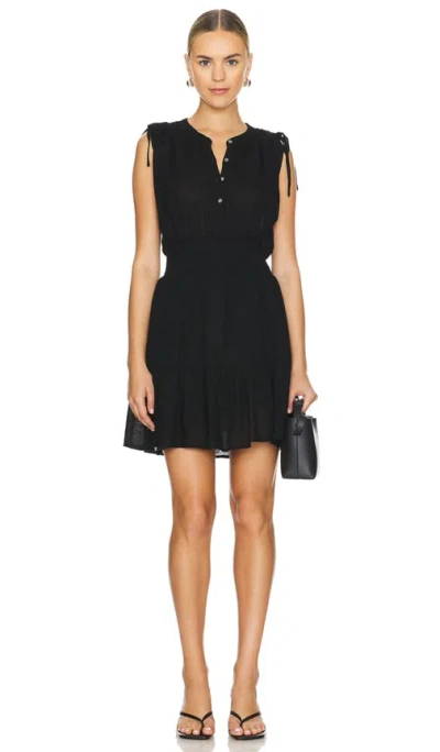 Rails Samina Linen Mini Dress In Black