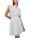 Rails Samina Stripe Smocked Linen Blend Dress In Sonoma Stripe