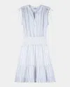Rails Samina Stripe Smocked Linen Blend Dress In Sonoma Stripe