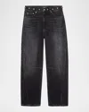Rails Samo Studded Barrel Jeans In Black