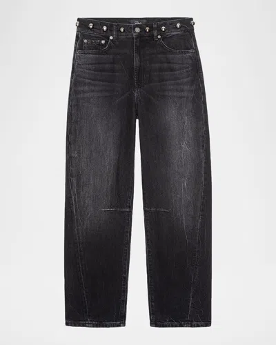 Rails Samo Studded Barrel Jeans In Black