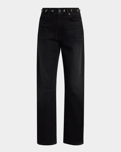 Rails Samo Studded Barrel Jeans In Black